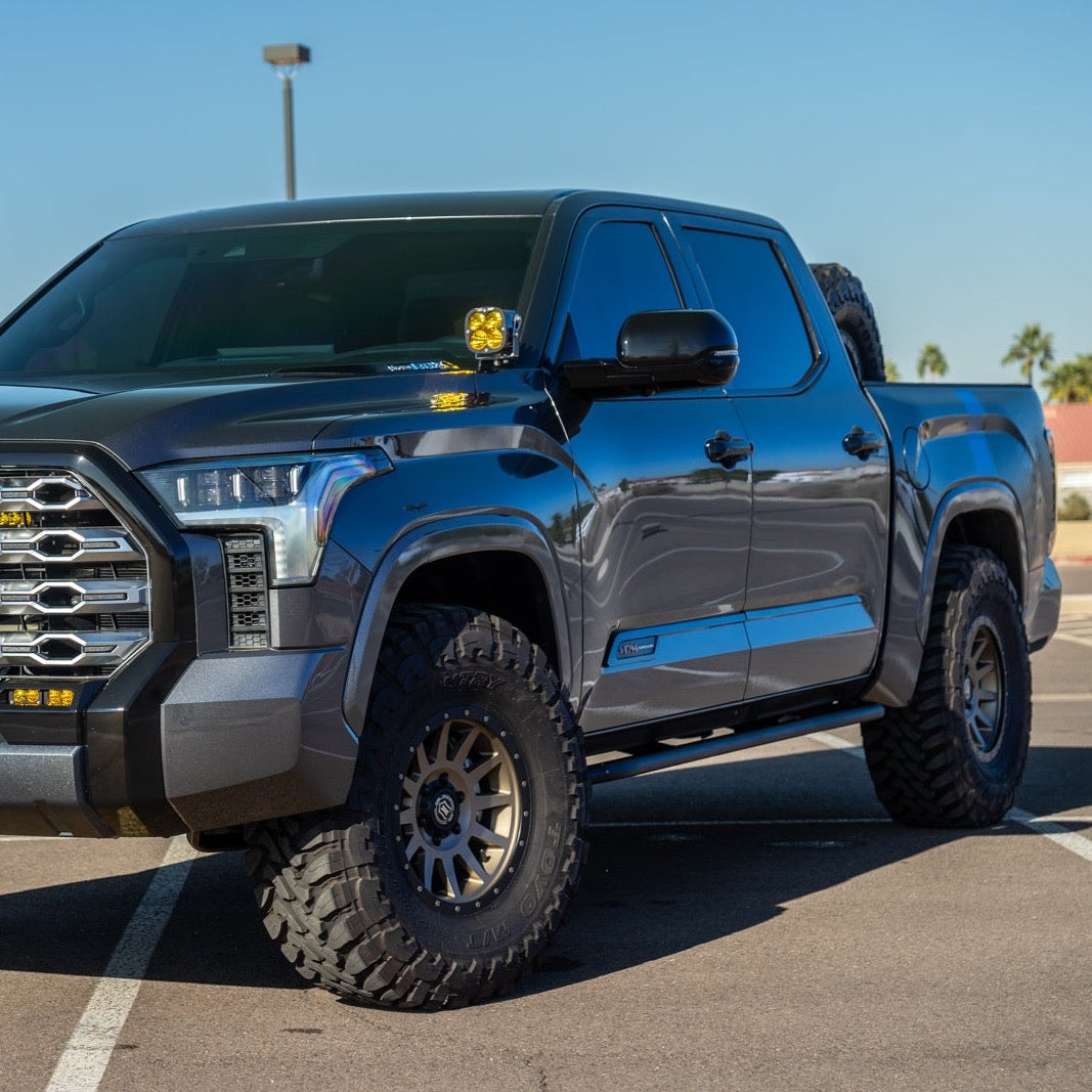 '22-24 Toyota Tundra SDHQ Built Rock Sliders installed