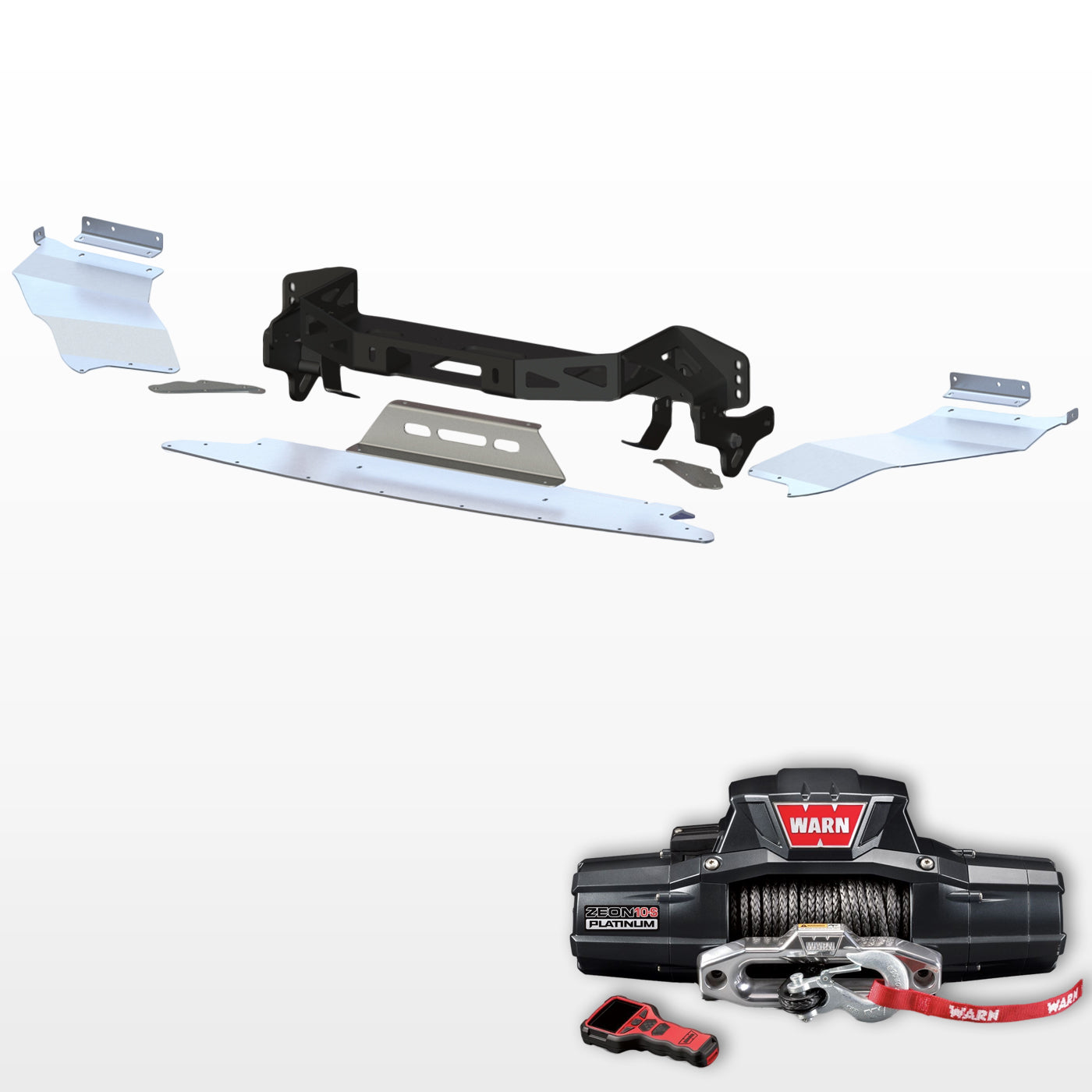 '14-23 Lexus GX460 "Build Your Own" SDHQ Built Winch Mount Display of Skid Plates and Zeon Platinum Winch
