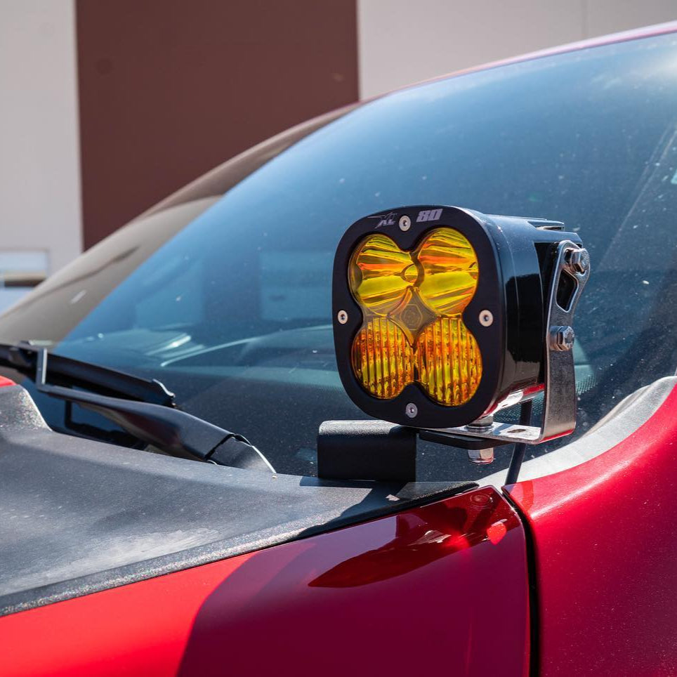 '21-23 Ram 1500 TRX SDHQ Built A-Pillar Light Mounts Close-up Installed Display