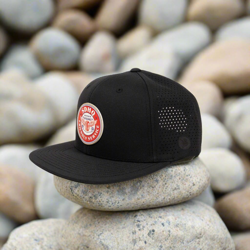 The Elite Hat w/ PVC Friendly Service Patch Side View Display