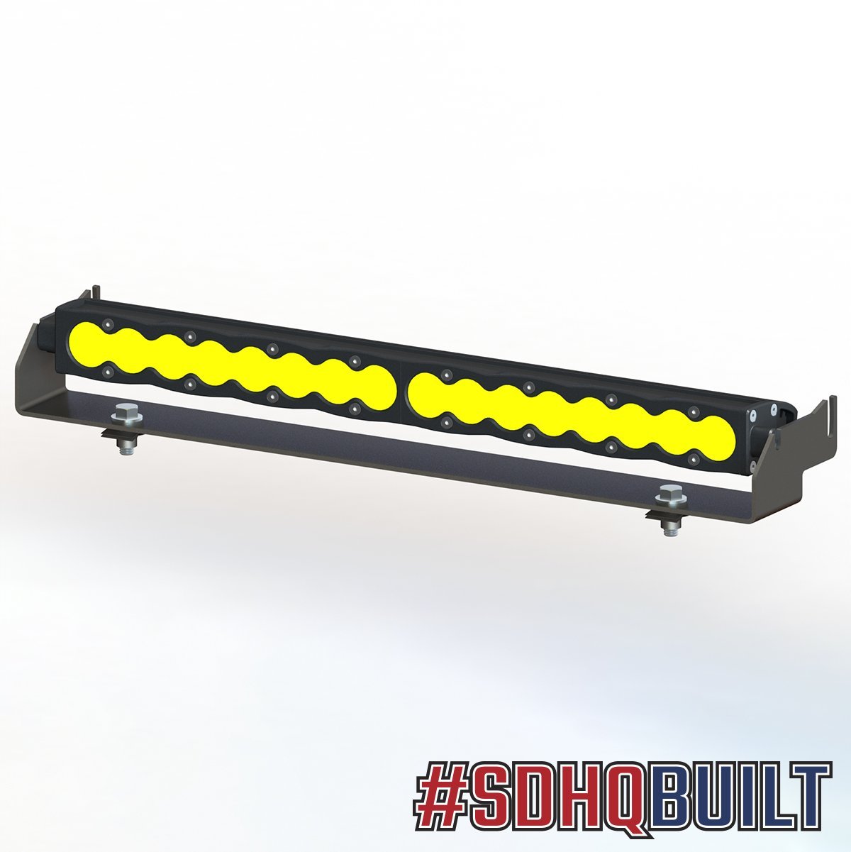 '20-Current GMC 2500/3500 SDHQ Built 20" OEM Bumper LED Light Bar Mount Design with light bar