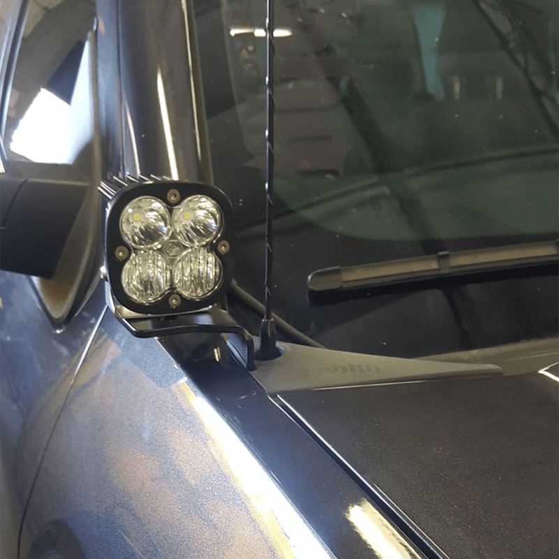 '07.5-14 Chevy/GMC 2500/3500 SDHQ Built A-Pillar Light Mounts Installed on vehicle