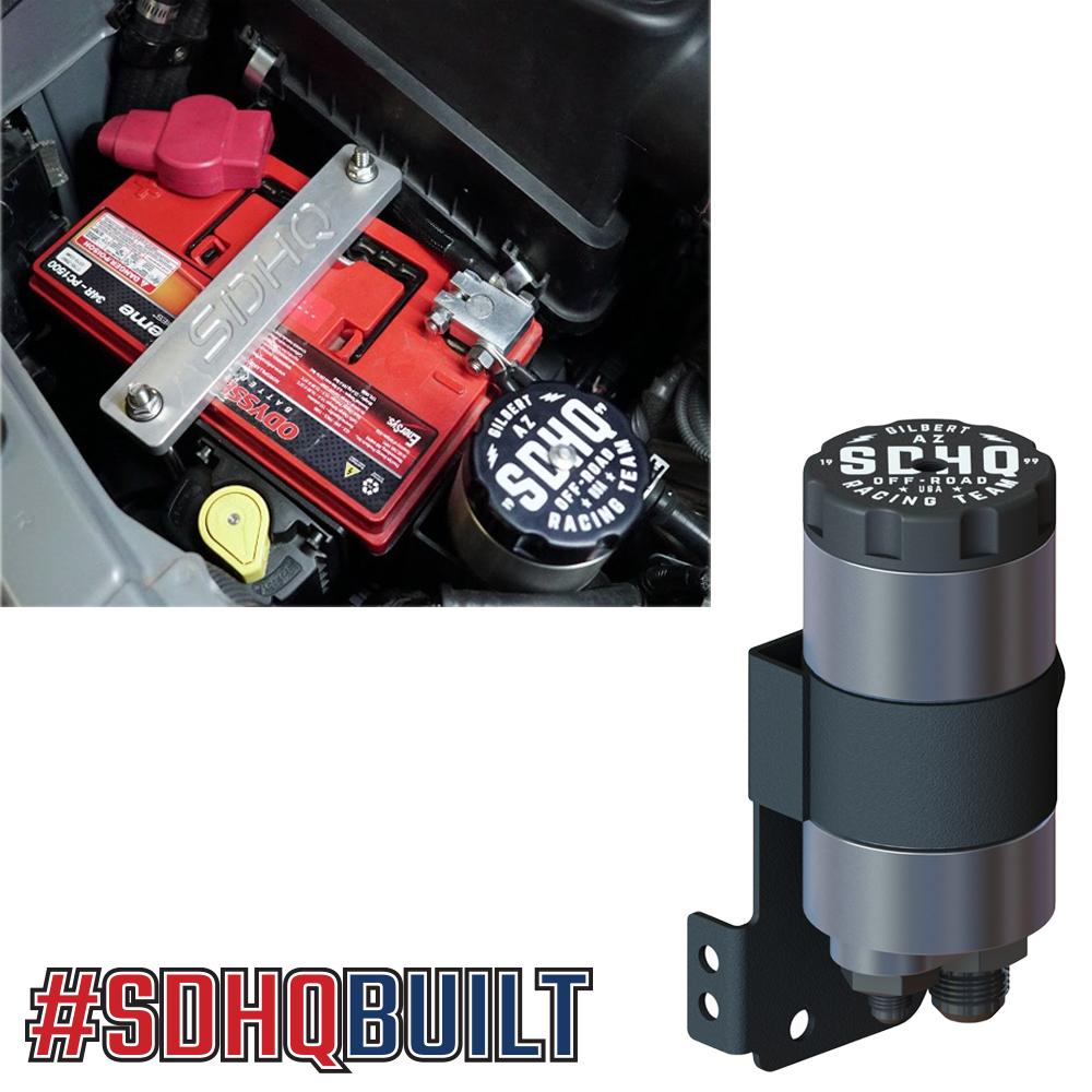 '07-21 Toyota Tundra SDHQ Built Dual Battery Power Steering Reservoir Kit installed display