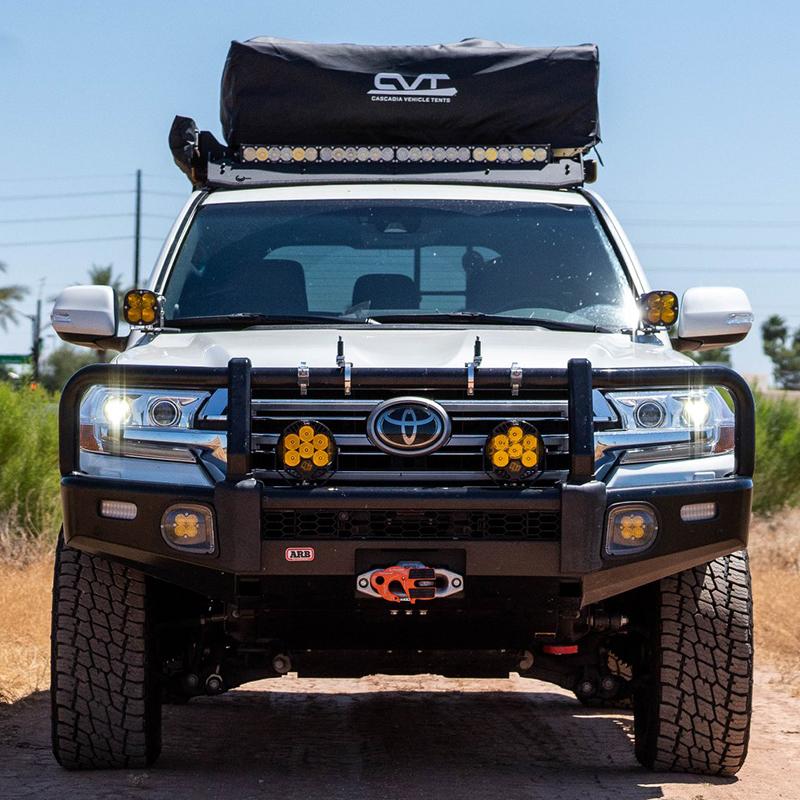 '16-21 200 Series Toyota Land Cruiser SDHQ Built A-Pillar Light Mounts Installed Display