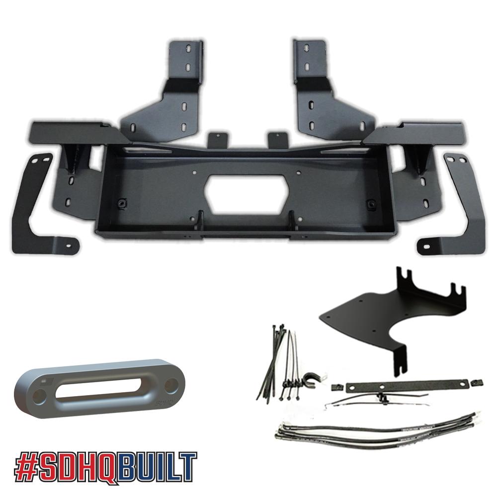 '08-21 200 Series Toyota Land Cruiser SDHQ Built Hidden Winch Mount Display of Included Parts