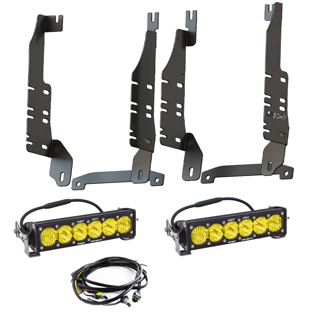 '19-23 Ram 1500 SDHQ Built "Build your Own" Behind the Grille LED Light Bar Mount Display with Amber Onx6