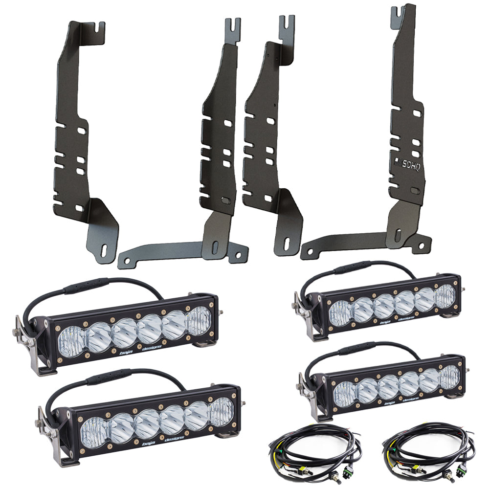 '19-23 Ram 1500 SDHQ Built "Build your Own" Behind the Grille LED Light Bar Mount Display of Included Mount with Clear Onx6 Light bars