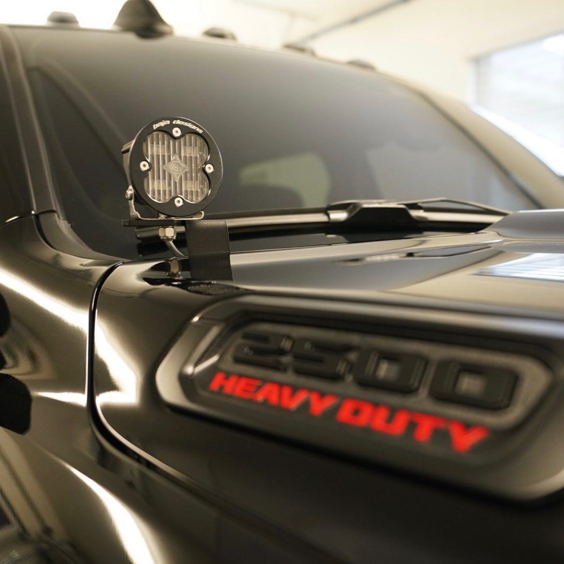 '19-23 Ram 2500/3500 SDHQ Built A-Pillar Light Mounts Lighting SDHQ Off Road close-up installed