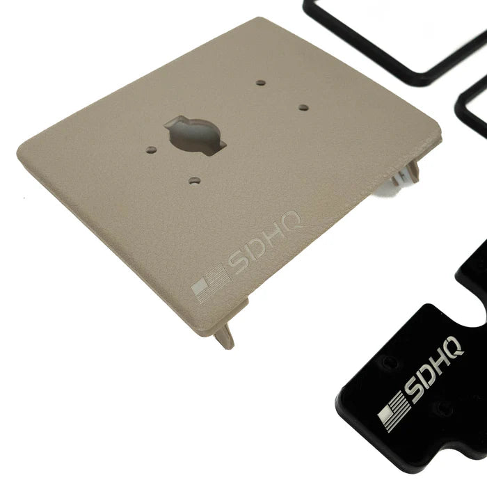 '13-18 Ram 2500/3500 SDHQ Built Switch-Pros Keypad Mount Display of Included Parts - Beige