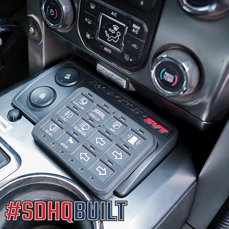 '10-14 Ford Raptor SDHQ Built Switch-Pros Keypad Mount Installed Display