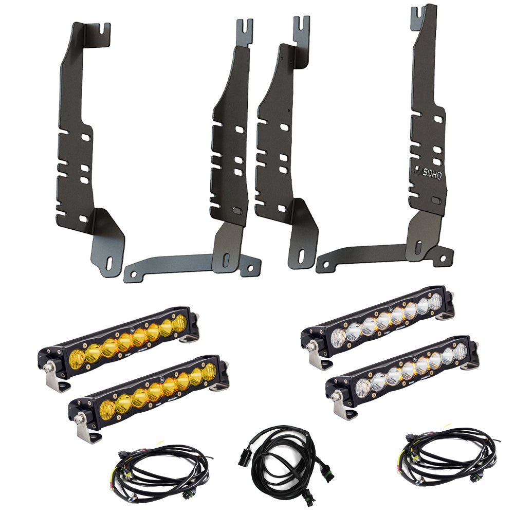 '19-23 Ram 1500 SDHQ Built "Build your Own" Behind the Grille LED Light Bar Mount Display of included mount with S8 Displays