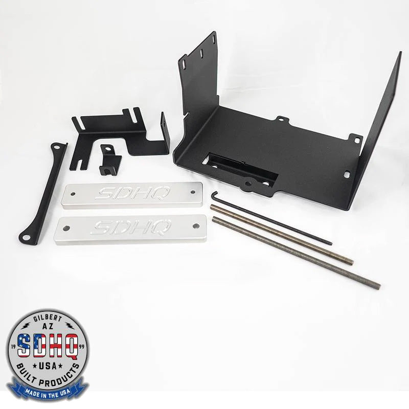 '16-23 Toyota Tacoma SDHQ Built Complete Dual Battery Kit Tray Parts Display