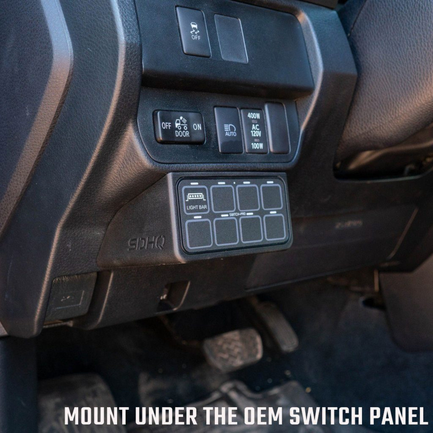 '16-23 Toyota Tacoma SDHQ Built Complete Switch Pros SP-9100 Mounting Kit installed display