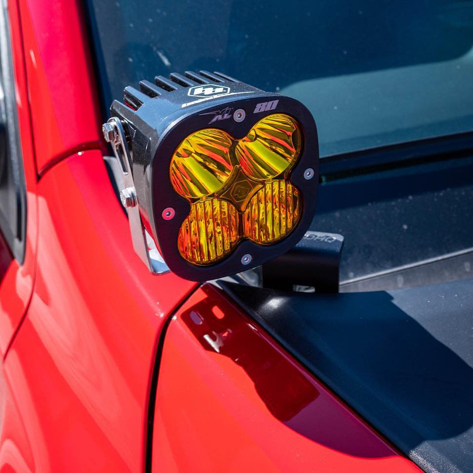 '21-23 Ram 1500 TRX SDHQ Built A-Pillar Light Mounts Close-up Installed Display