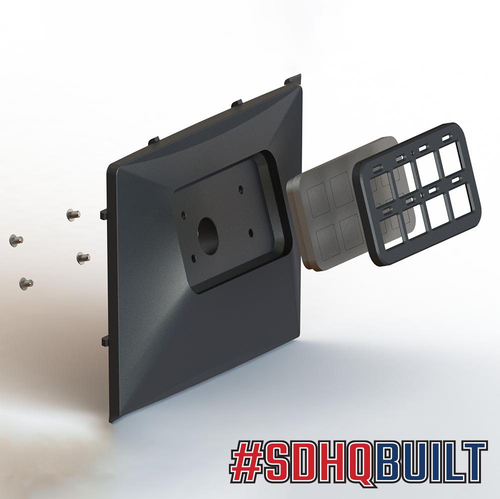 '14-21 Toyota Tundra SDHQ Built Complete SP-9100 Overhead Mounting Kit Exploded Diagram