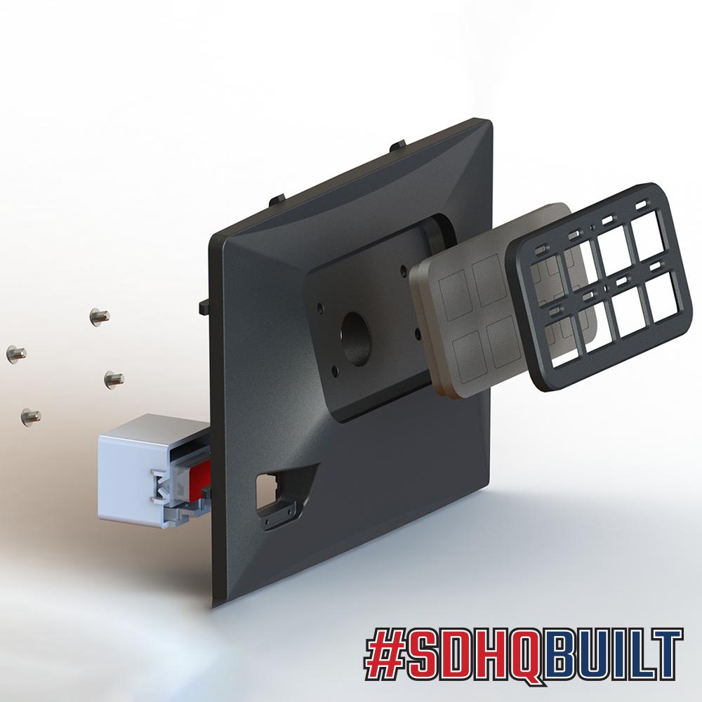 '14-21 Toyota Tundra SDHQ Built Complete SP-9100 Overhead Mounting Kit Exploded Diagram