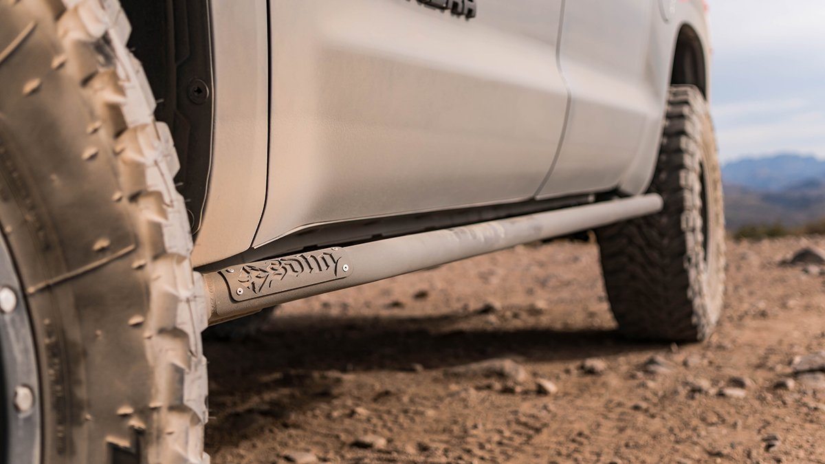 '07-21 Toyota Tundra SDHQ Built Rock Sliders Protection SDHQ Off Road close-up Display on Vehicle
