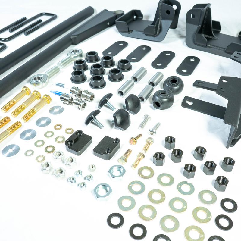 '07-21 Toyota Tundra SDHQ Built Traction Bar Kit display of included parts