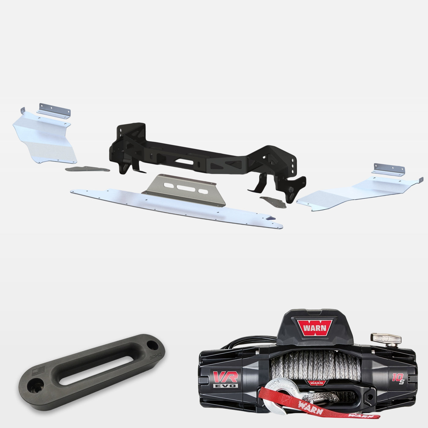 '14-23 Lexus GX460 "Build Your Own" SDHQ Built Winch Mount Display with Skid Plates, Fairlead, and Evo Winch