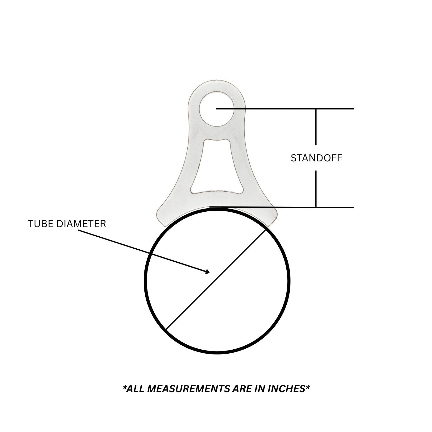 Universal SDHQ Built Stainless Steel Exhaust Hanger Tabs | For 3" Diameter Tubing