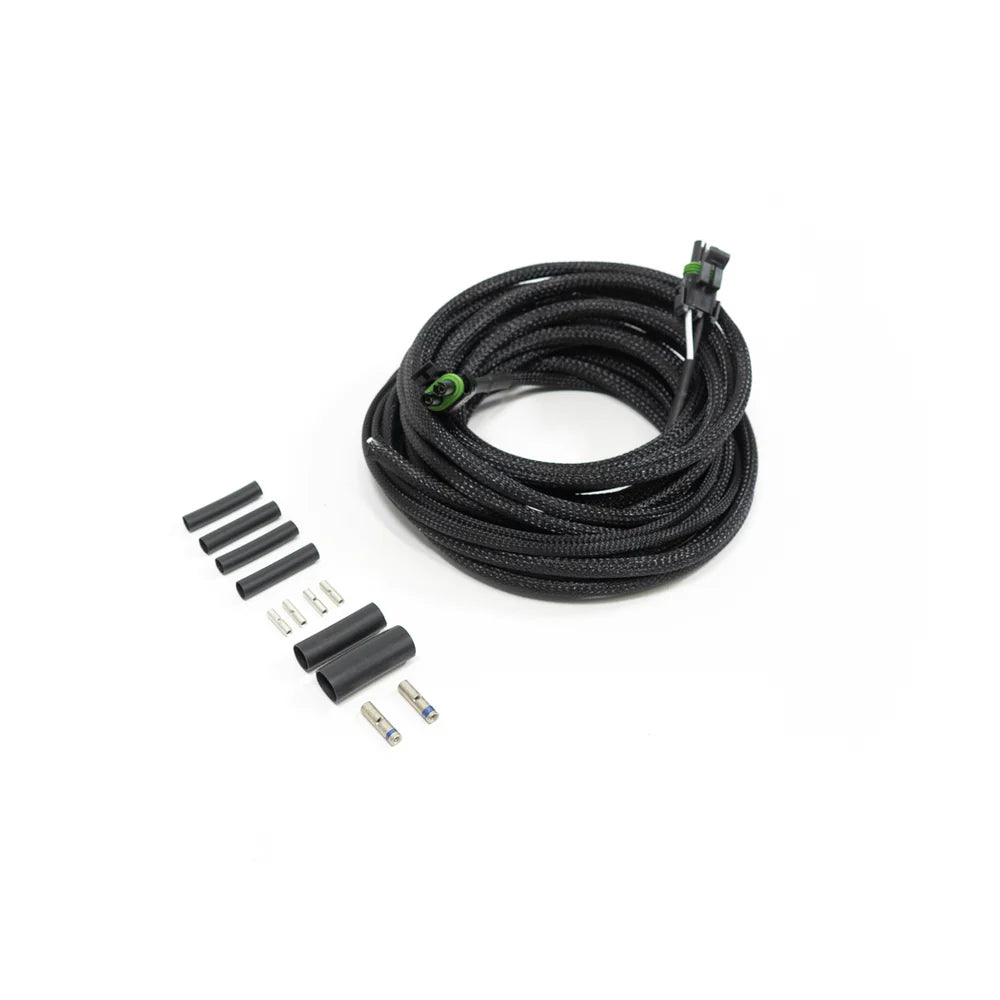 SDHQ Built 25' 2-pin Dual Harness - Weatherpack Connectors Display of included parts 
