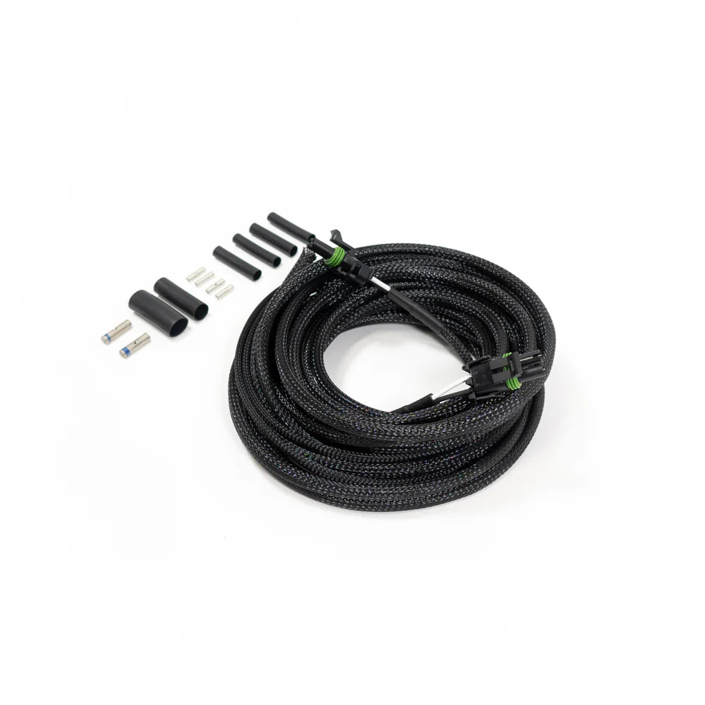 SDHQ Built 25' 2-pin Dual Harness - Weatherpack Connectors Display of Included parts 