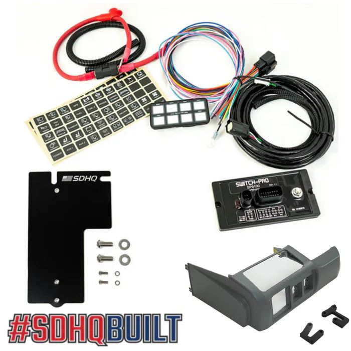 '10-24 Toyota 4Runner SDHQ Built Complete Switch Pros Mounting Kit Display of Included Components - Gray Keypad Mount w/ out Terminal Kit 