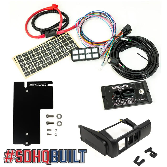 '10-24 Toyota 4Runner SDHQ Built Complete Switch Pros Mounting Kit Display of Included Components - Black Keypad Mount Display w/ out Terminal Kit 