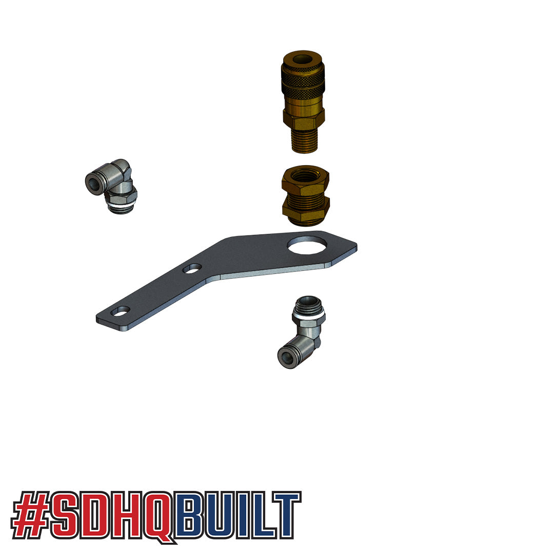 '10-23 Toyota 4Runner / '10-23 Lexus GX460 SDHQ Built Compressor Air Chuck Mount Add-On exploded diagram 