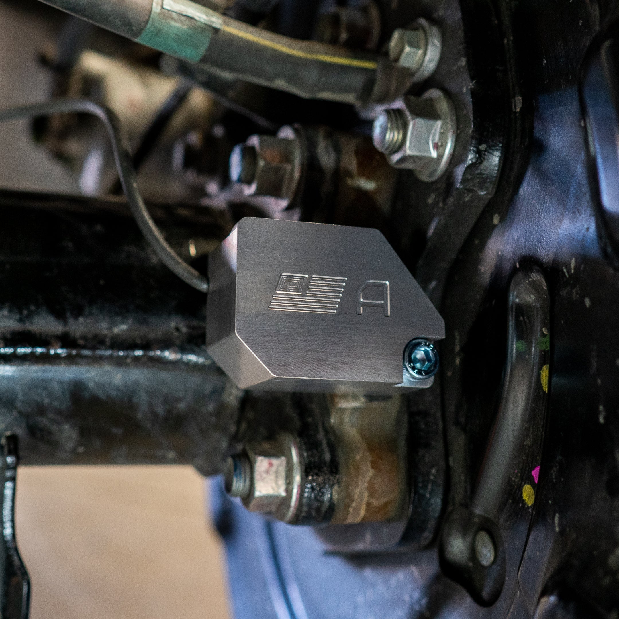 SDHQ Built Billet ABS Guards Close-up Display on Vehicle 