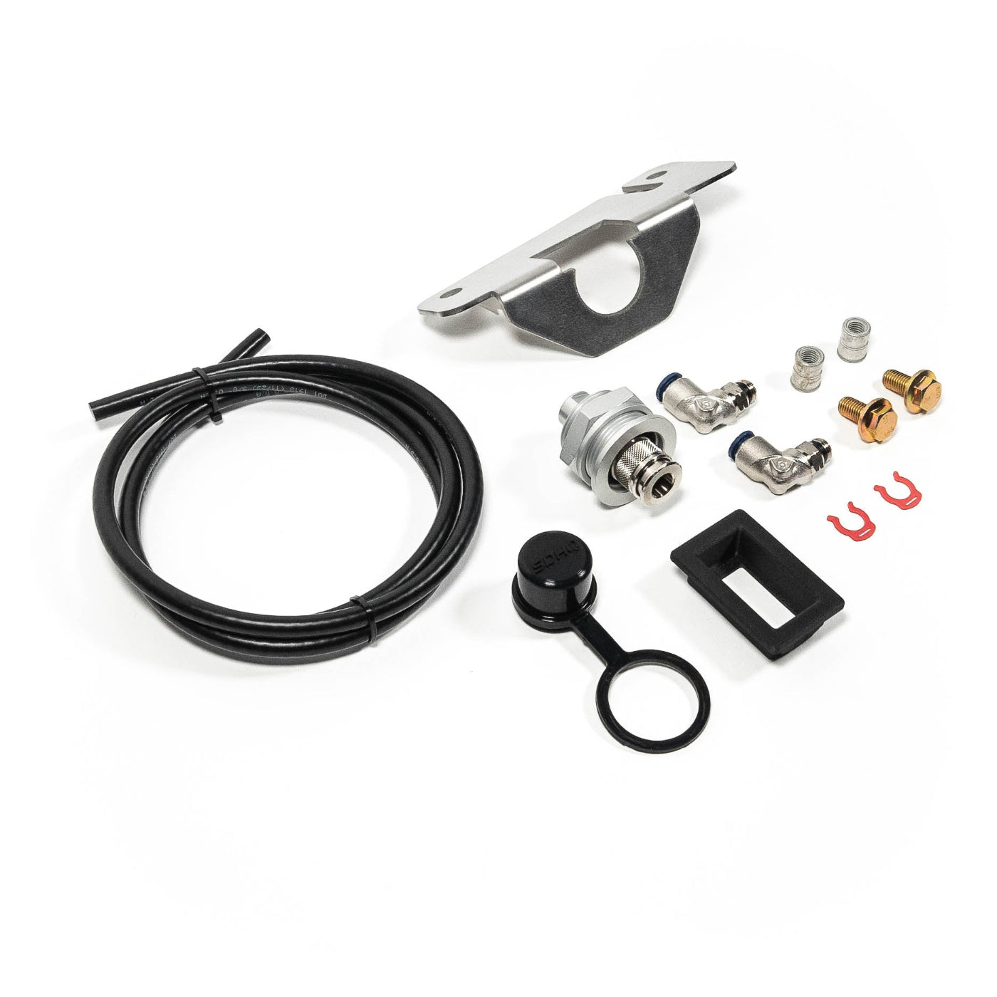 SDHQ Built '23+ Sequoia Air Chuck Mount display of included parts and hardware 