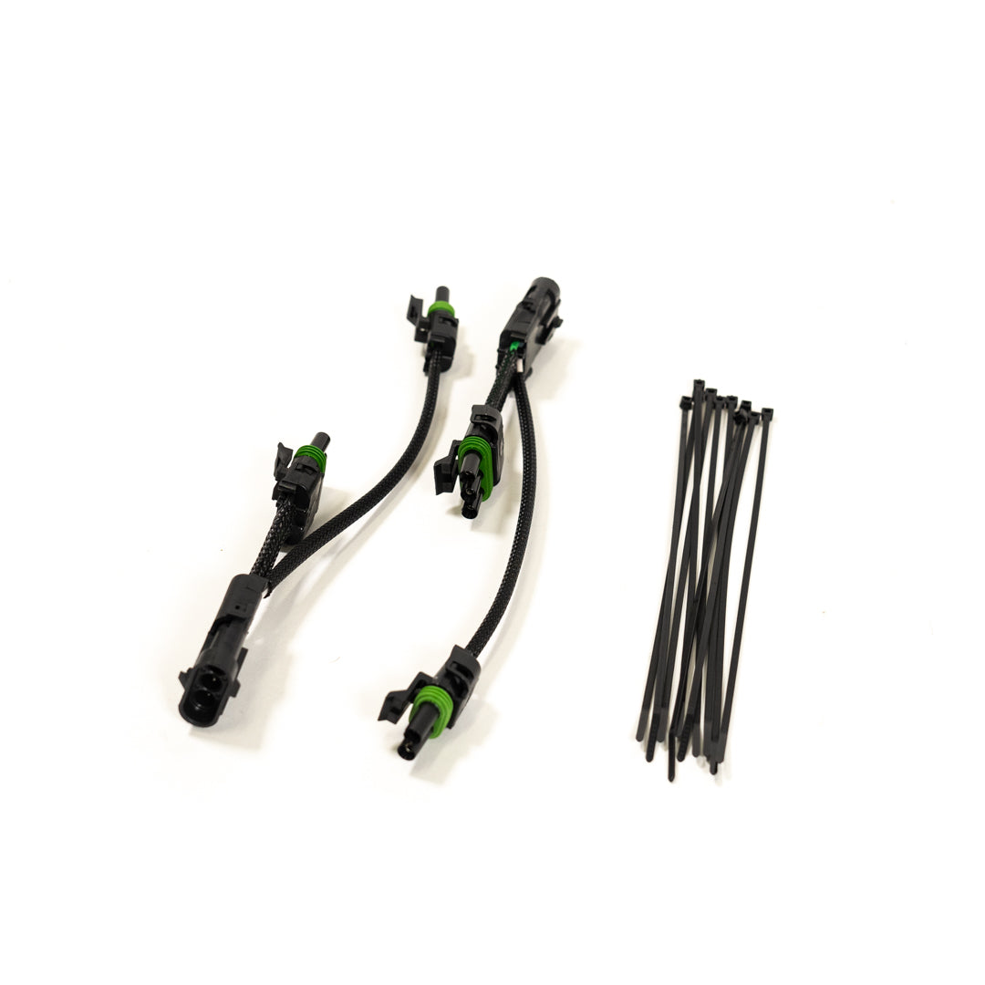 SDHQ Built Add-a-Light Baja Designs XL-Series Splitter Harness display of included parts 