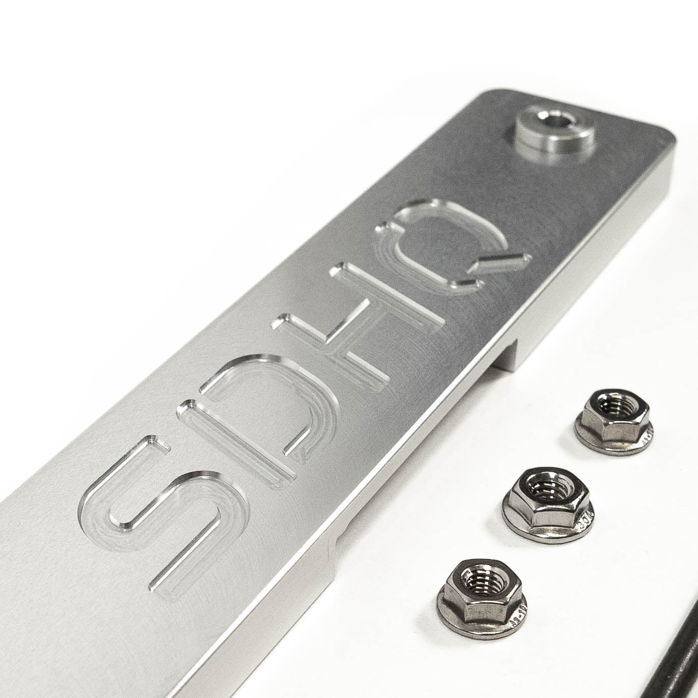 SDHQ Built Toyota Billet Battery Hold Down Close-up Display 
