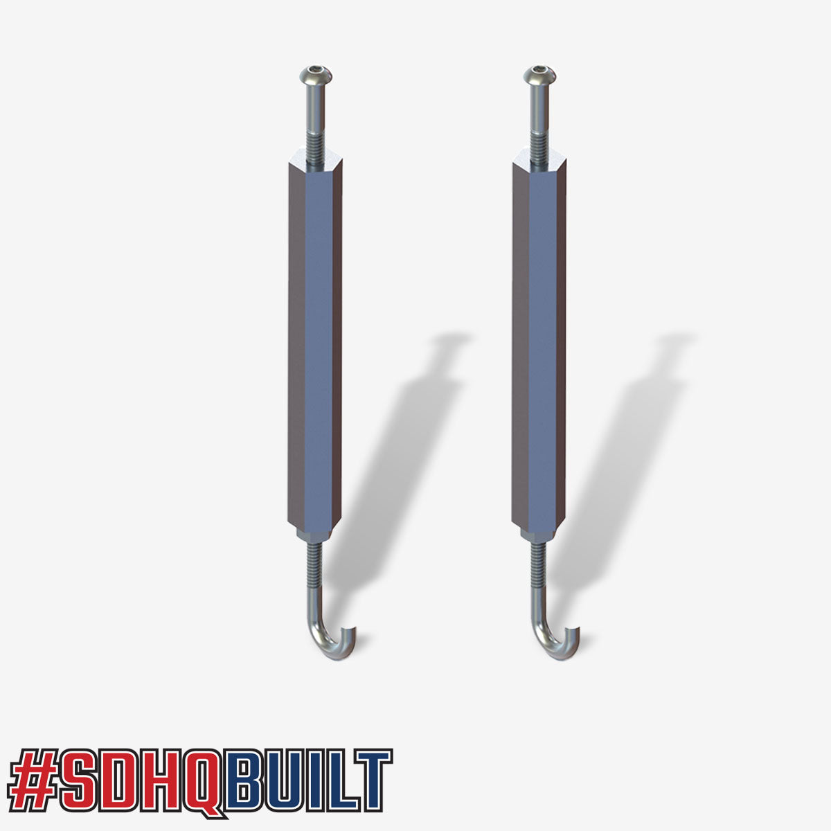 SDHQ Built Billet Battery Hold Down J-Hook Extension Kit Design
