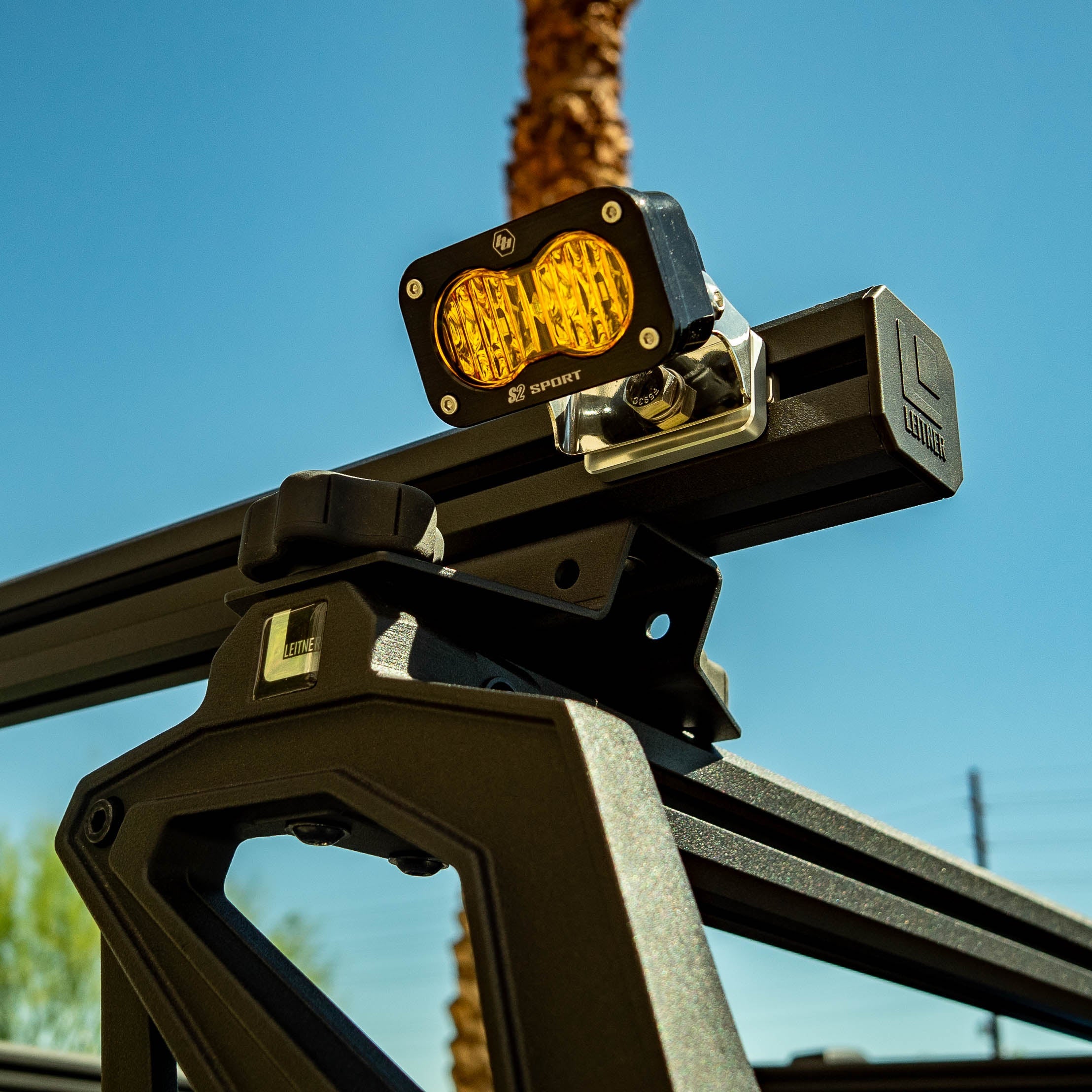 SDHQ Built Billet Bed Rail Chase Light Mount Display installed 