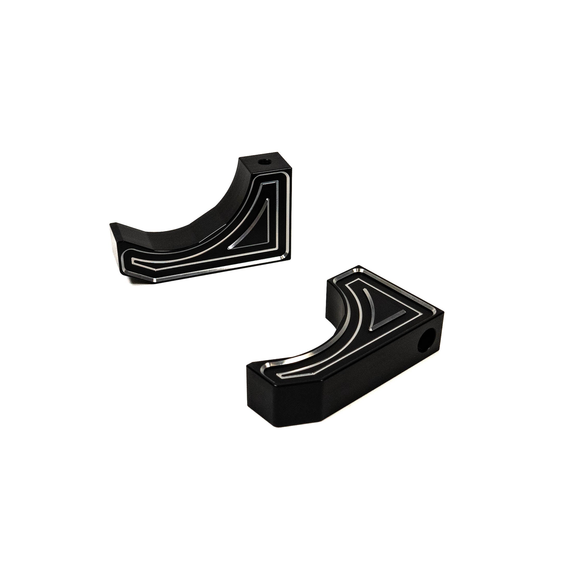 SDHQ Built Billet Reservoir Mounting Bracket Kit Display of included parts 