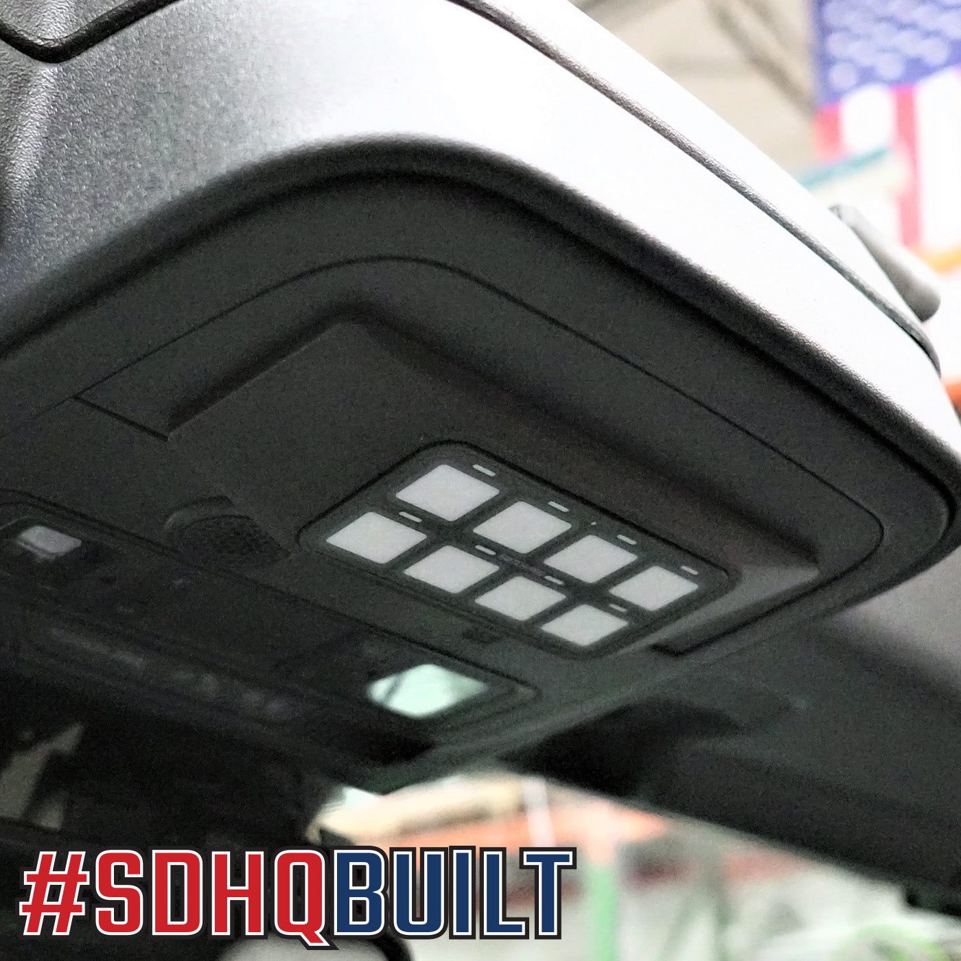 '21-Current Ford Bronco SDHQ Built Switch-Pros SP-9100 Keypad Mount Installed Display 