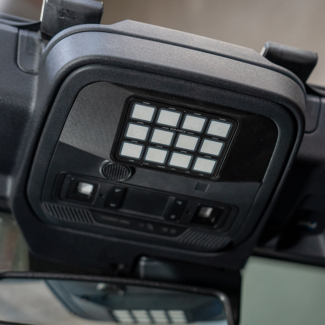 2021-2024 Ford Bronco SDHQ Built Overhead Switch Pros Keypad Mount installed display 