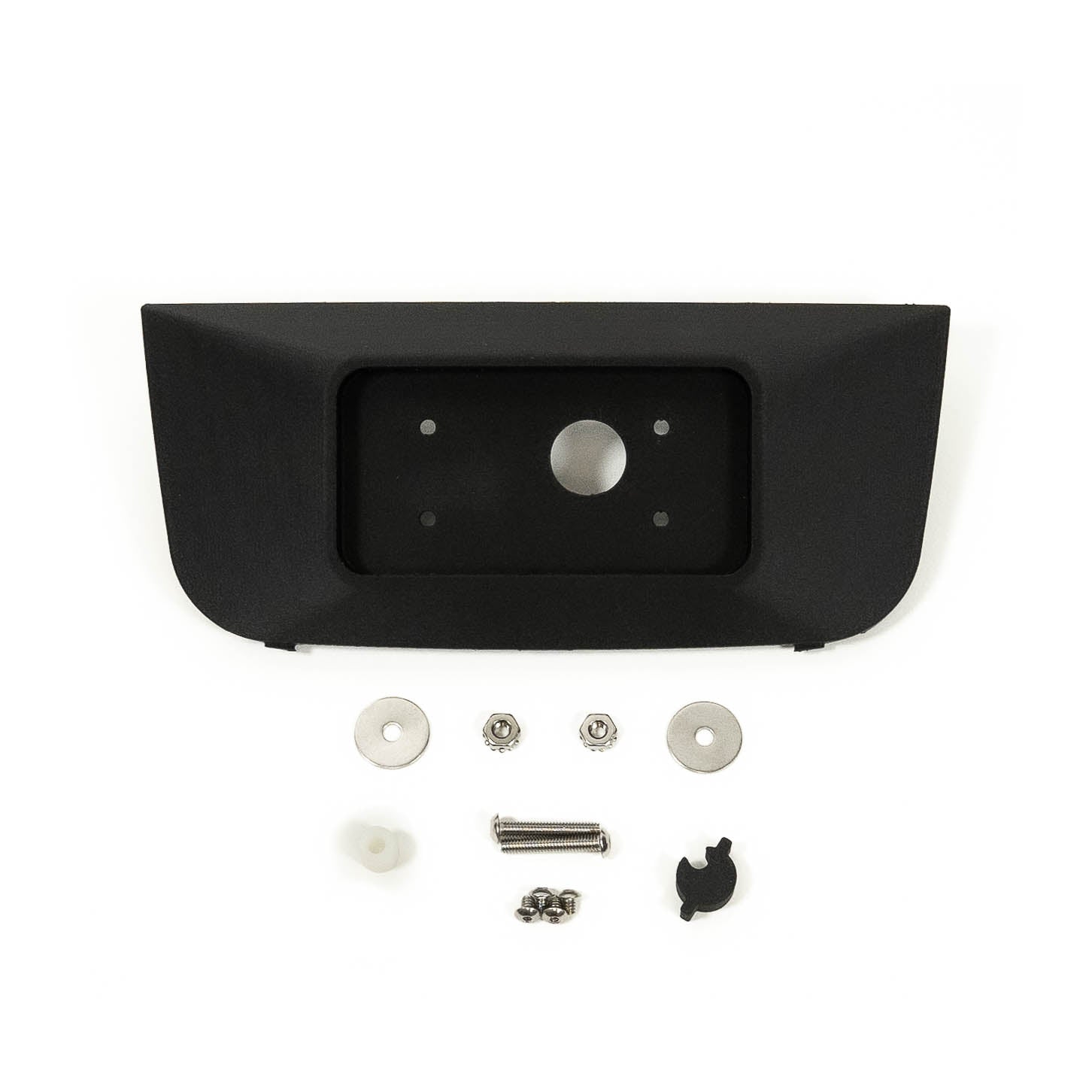 2021-2024 Ford Bronco SDHQ Built Overhead Switch Pros Keypad Mount Display of included parts and hardware 