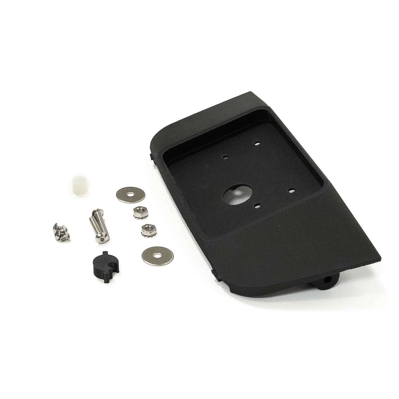 2021-2024 Ford Bronco SDHQ Built Overhead Switch Pros Keypad Mount Display of included parts and Hardware 