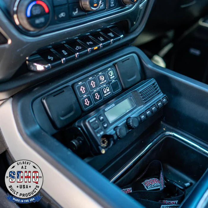 '14-18 Chevy/GMC 1500 SDHQ Built Switch Pros SP-9100 Keypad Mount display installed 