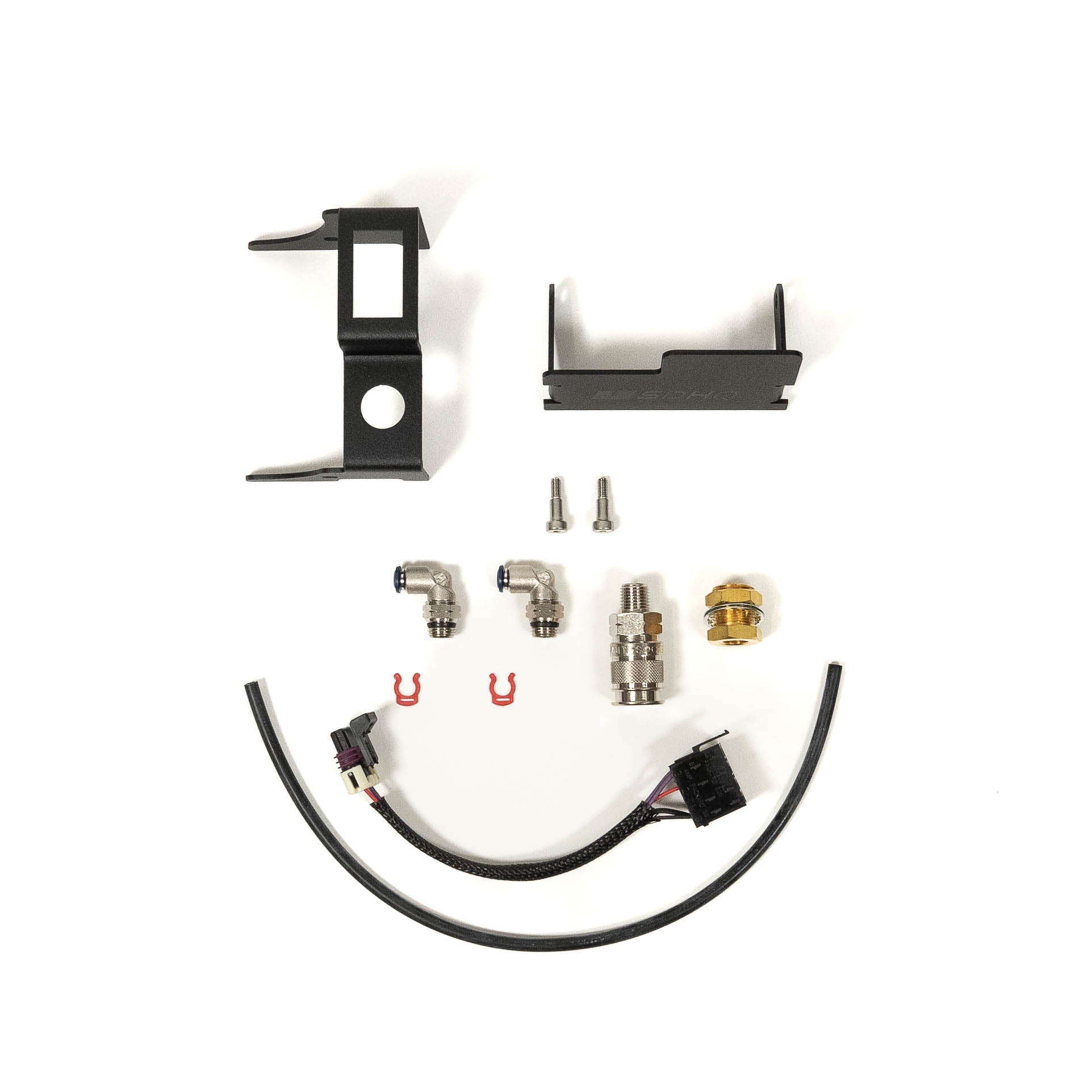 SDHQ Built ARB Air Chuck and Switch Mount Display of included parts and hardware 