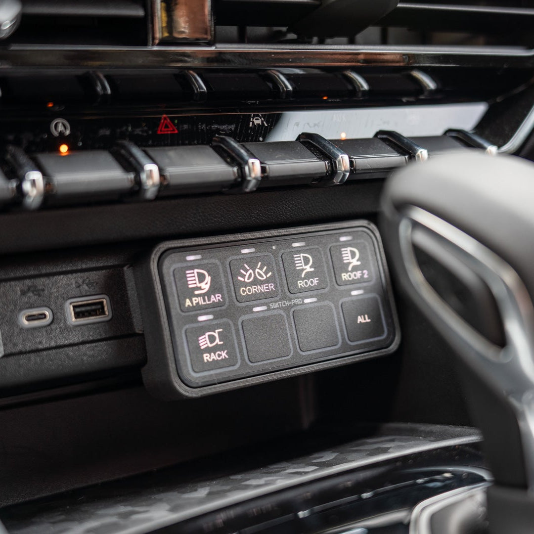 SDHQ Built '23 Colorado/Canyon Switch-Pros Keypad Mount installed display 