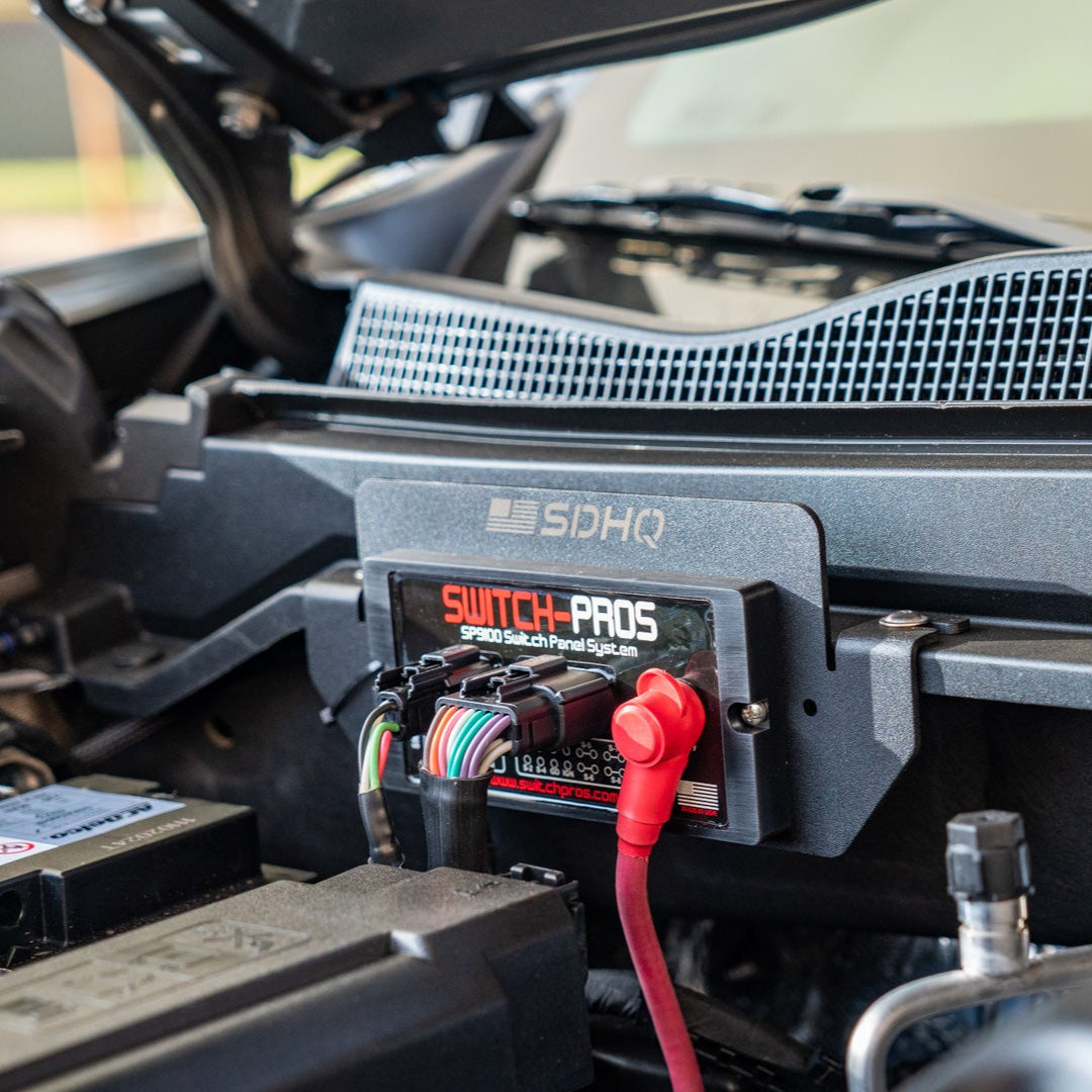 SDHQ Built '23 Colorado/Canyon Switch-Pros Power Module Mount installed display 