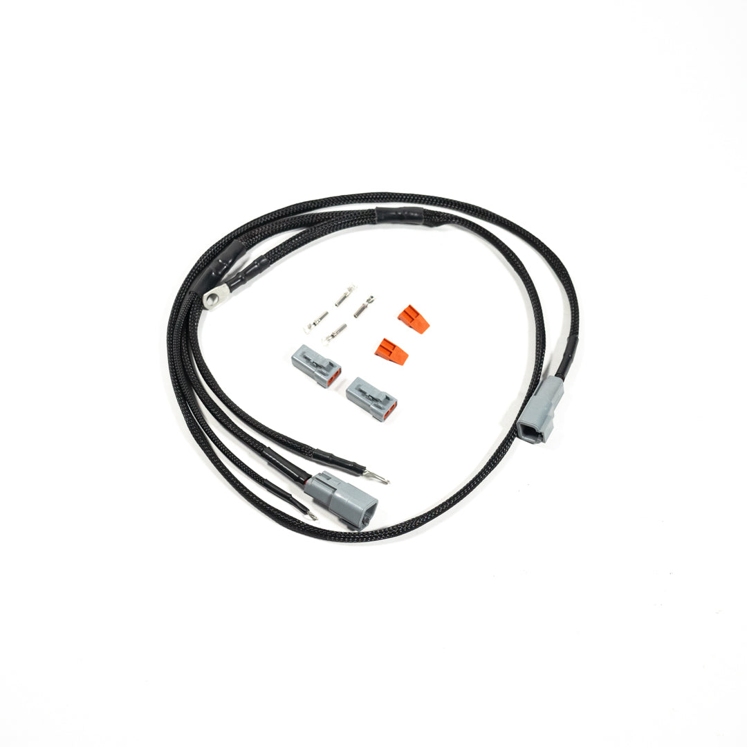 SDHQ Built Dual Viair Compressor Wiring Harness Display of included parts 