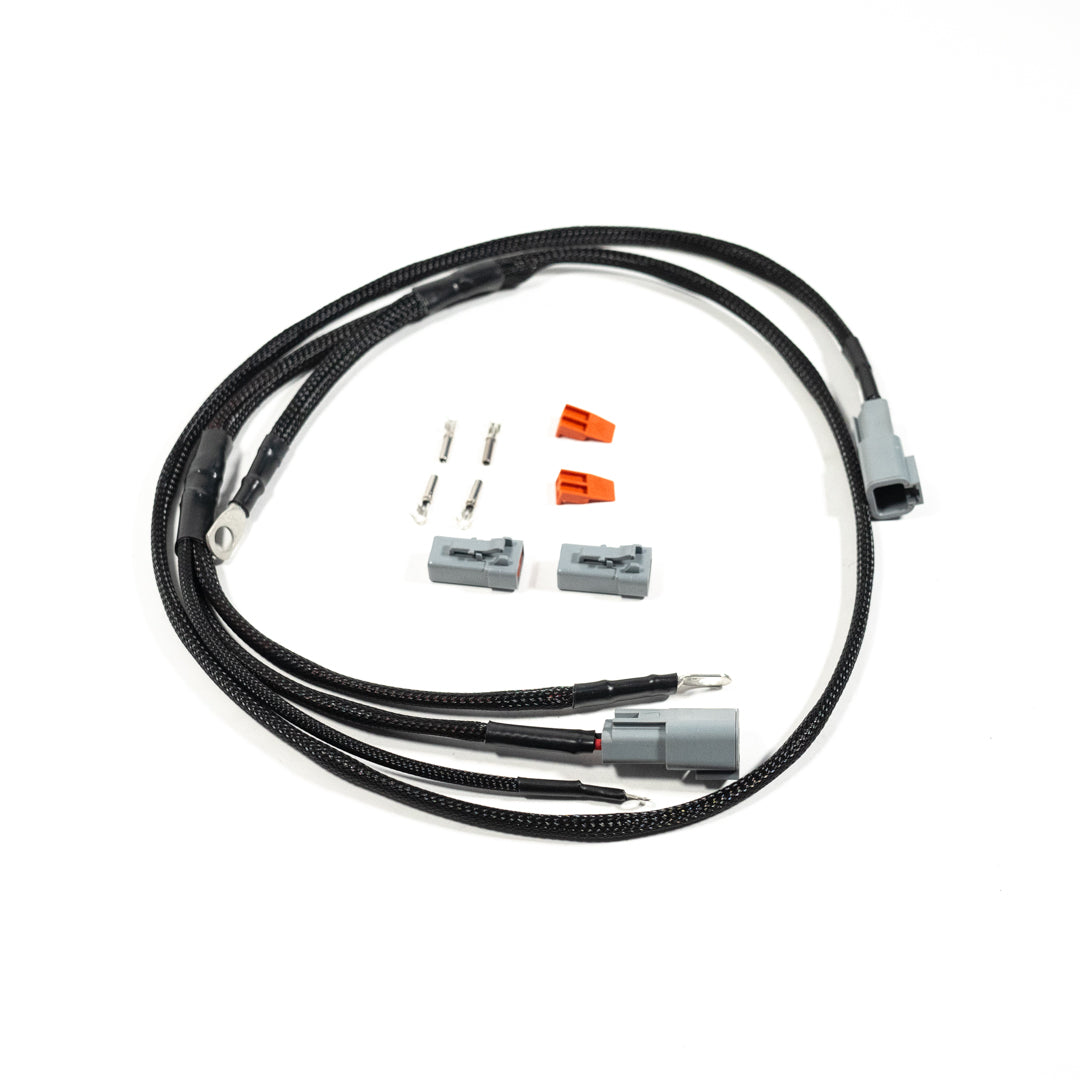 SDHQ Built Dual Viair Compressor Wiring Harness Display of included parts 