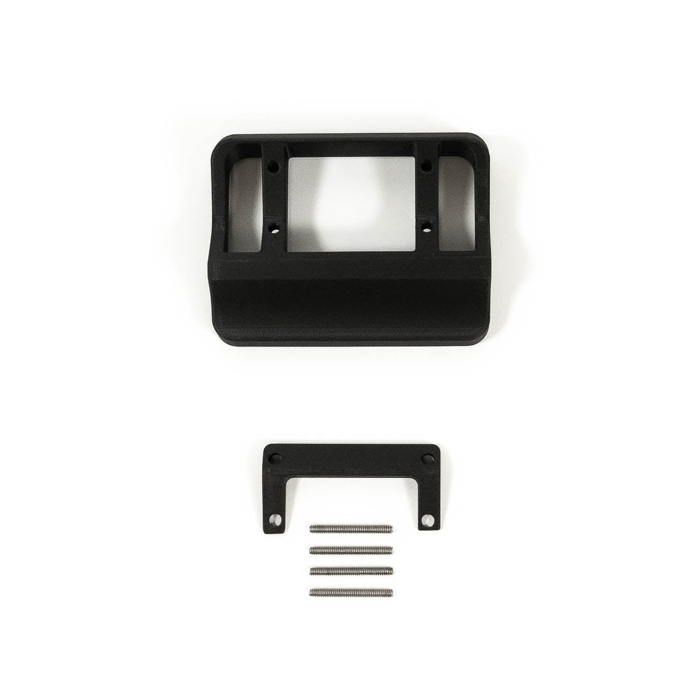 '15-20 Ford F150 SDHQ Built Switch Pros RCR-Force-12 Flow Through Center Console Keypad Mount Display of Included Parts and Hardware 