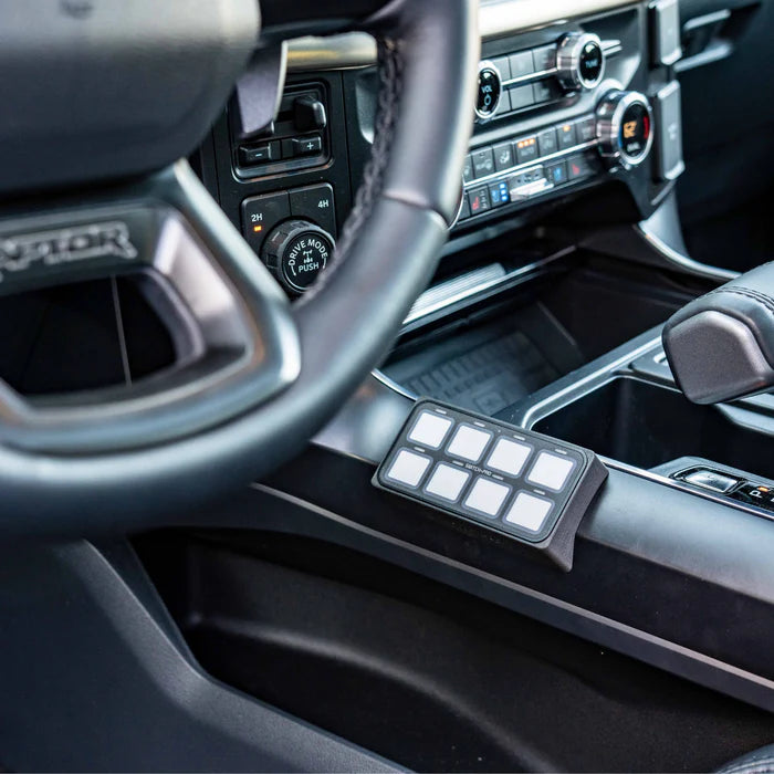'21-23 Ford F-150 SDHQ Built Switch-Pros SP-9100 Flow Through Center Console Keypad Mount Installed