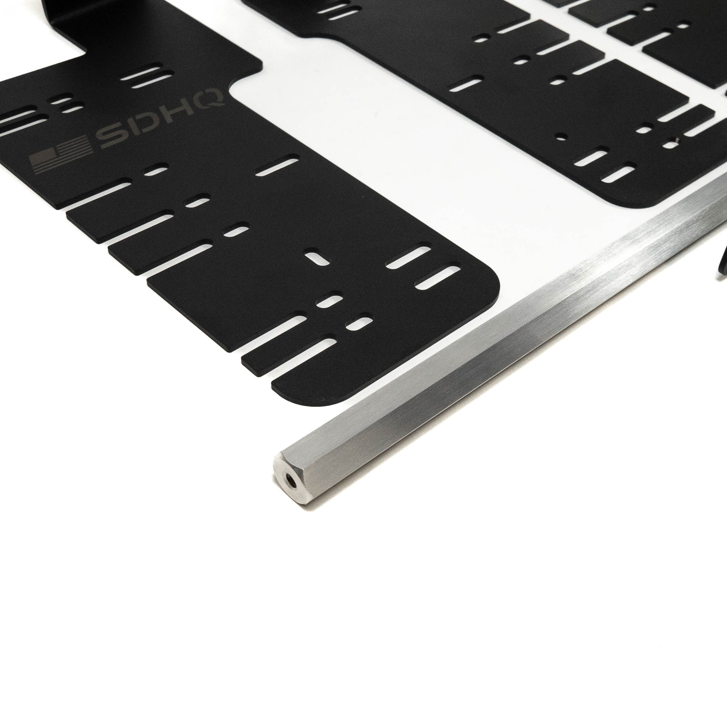 SDHQ Built '21-24 F150 / Raptor Behind the Grille Light Mounting Kit Close-up display of included parts and hardware 