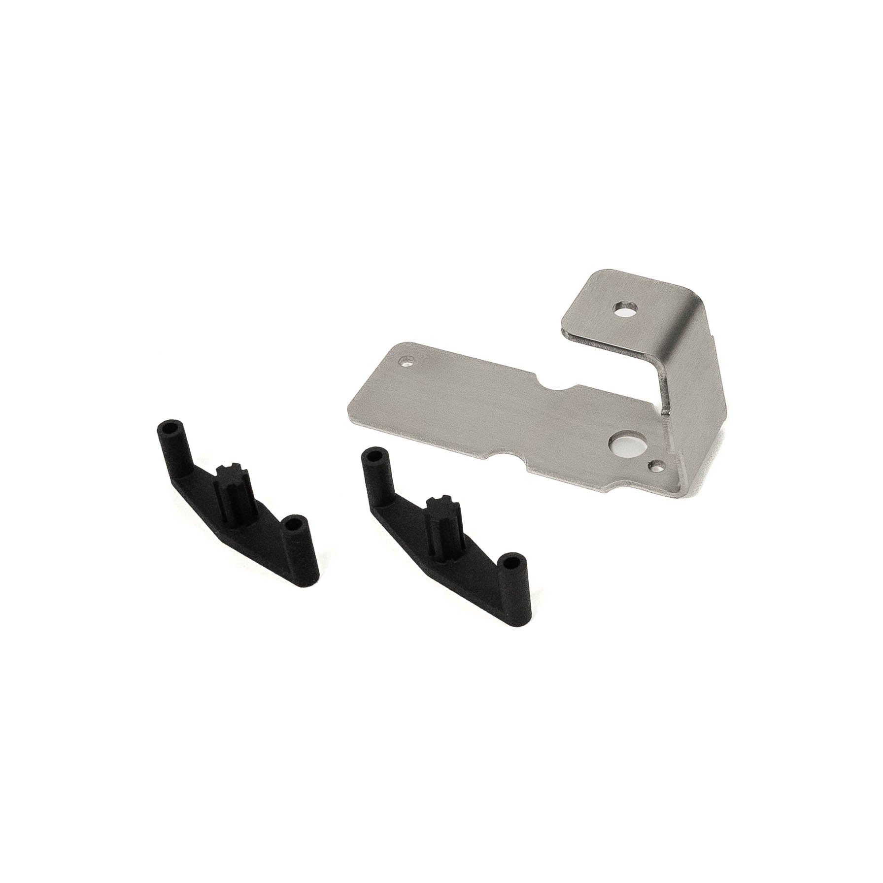 SDHQ Built '21-24 F150 & Raptor Grill Shutter Delete Kit display of included parts and hardware 